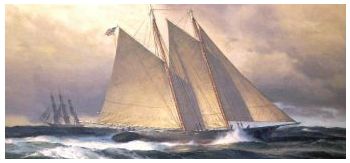 To A New Shore, Schooner America crossing the Atlantic in 1851