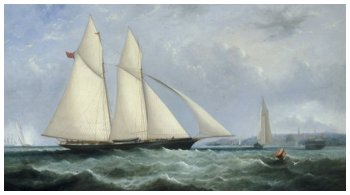 The Schooner Yacht 'Cambria', 188 Tons, Racing off Ryde, 1868 - Arthur Wellington Fowles