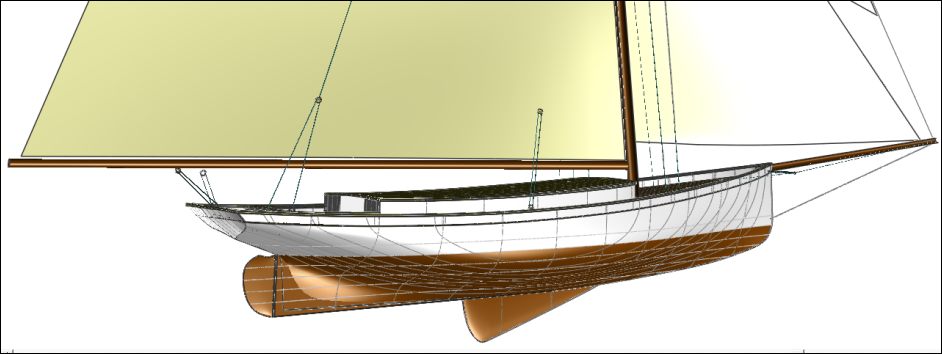 Back view of Mischief created with DELFTSHIP