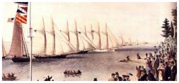 NYYC's Annual Regatta 1868 by Currier & Ives