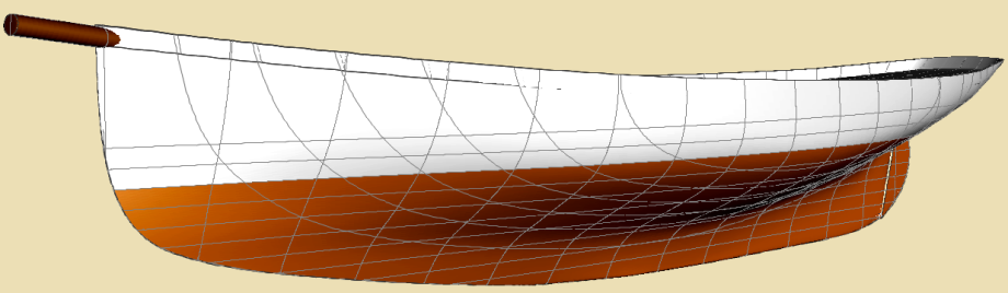 Vue avant de Puritan réalisée avec DELFTSHIP