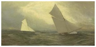 Theodore William Richards - The 1885 America's Cup Race, Puritan Vs. Genesta