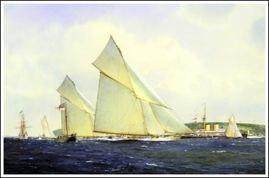 'Britannia Racing Vigilant off Cowes, 1894