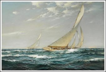 Satanita racing off the Isle of Wight