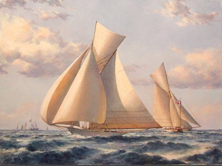 Rounding the Mark America's Cup 1895 - David Monteiro