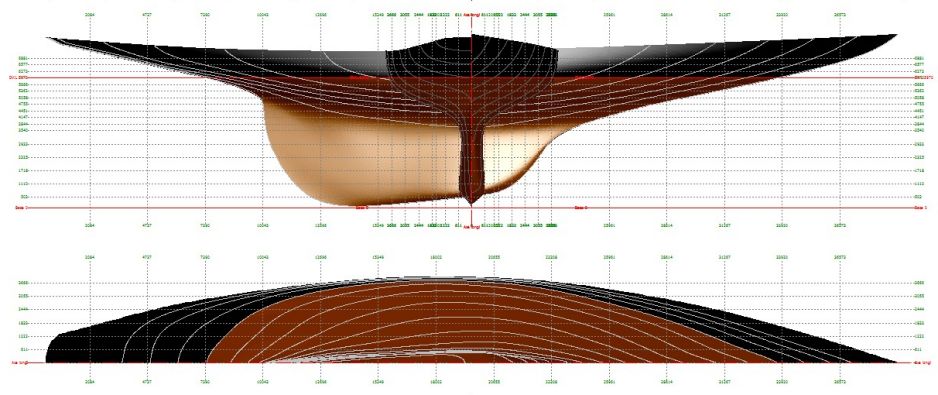 Lines of Valkyrie III created ??with DELFTSHIP
