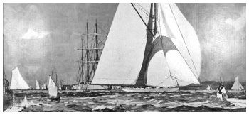 1899 America Cup Shamrock Yacht Cowes Paris Falmouth | Old-print.com Limited