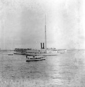 Large pleasure steamer viewing the Shamrock. September 1899.