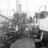 Crew of the Erin on arrival at Southampton. Nov. 1899.