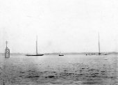 1082-The first meeting of Shamrock I and Shamrock II. Hythe. 1st May 1901.