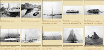 Photos of Shamrock III, challenger of the America's Cup in 1903