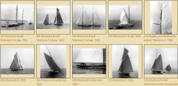 Photos of Shamrock IV, challenger of America's Cup 1920
