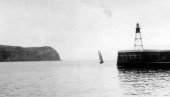 529-Entrance to the harbour of Horta, Fayal Island, Azores. August 1914.