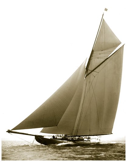 Shamrock IV, racing in the Solent, England