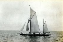 524-Shamrock IV en route from Falmouth to the Azores. August 1914.