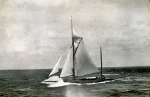 537-Shamrock IV enroute from the Azores to Bermuda. August 1914.