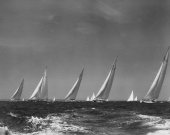 America's Cup. Start of J Class race with Yankee JUS2 on far right.
