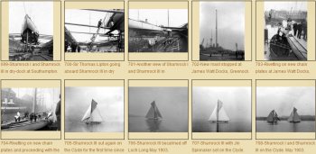 Photos of Shamrock III, challenger of America's Cup 1903