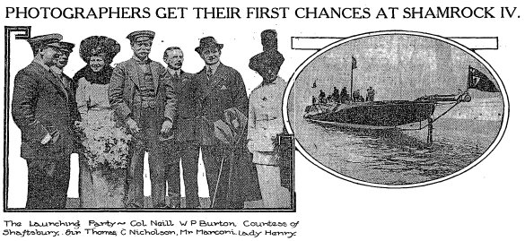 The New York Times - The launching of Shamrock IV